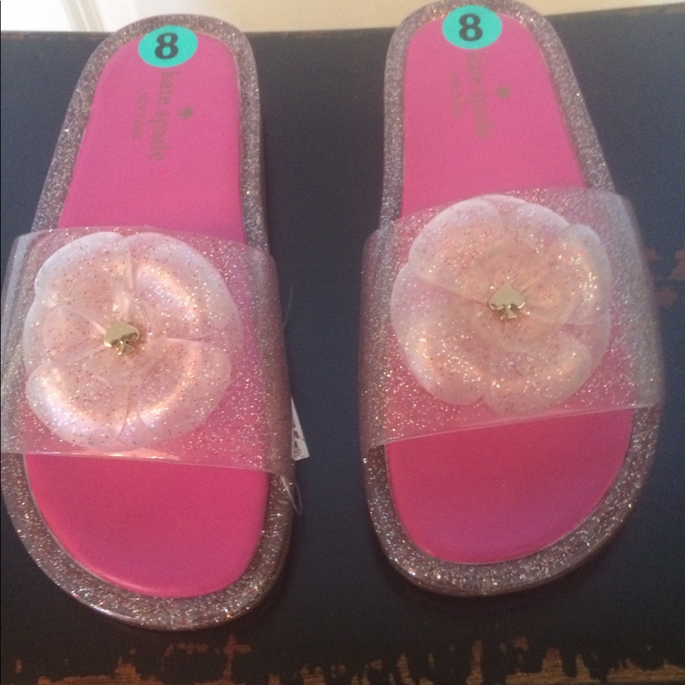 Kate Spade glitter pink beach summer sandals new 8